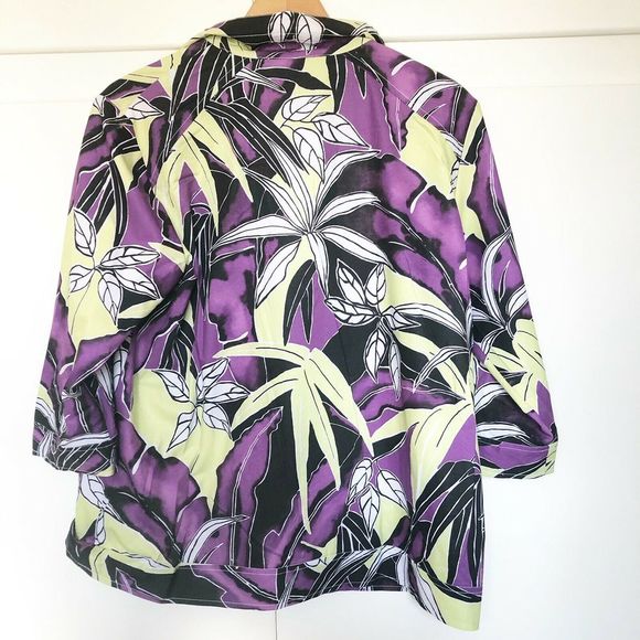 Additions by Chicos Full Zip Jacket Sz 3 XL Purple - Picture 6 of 8